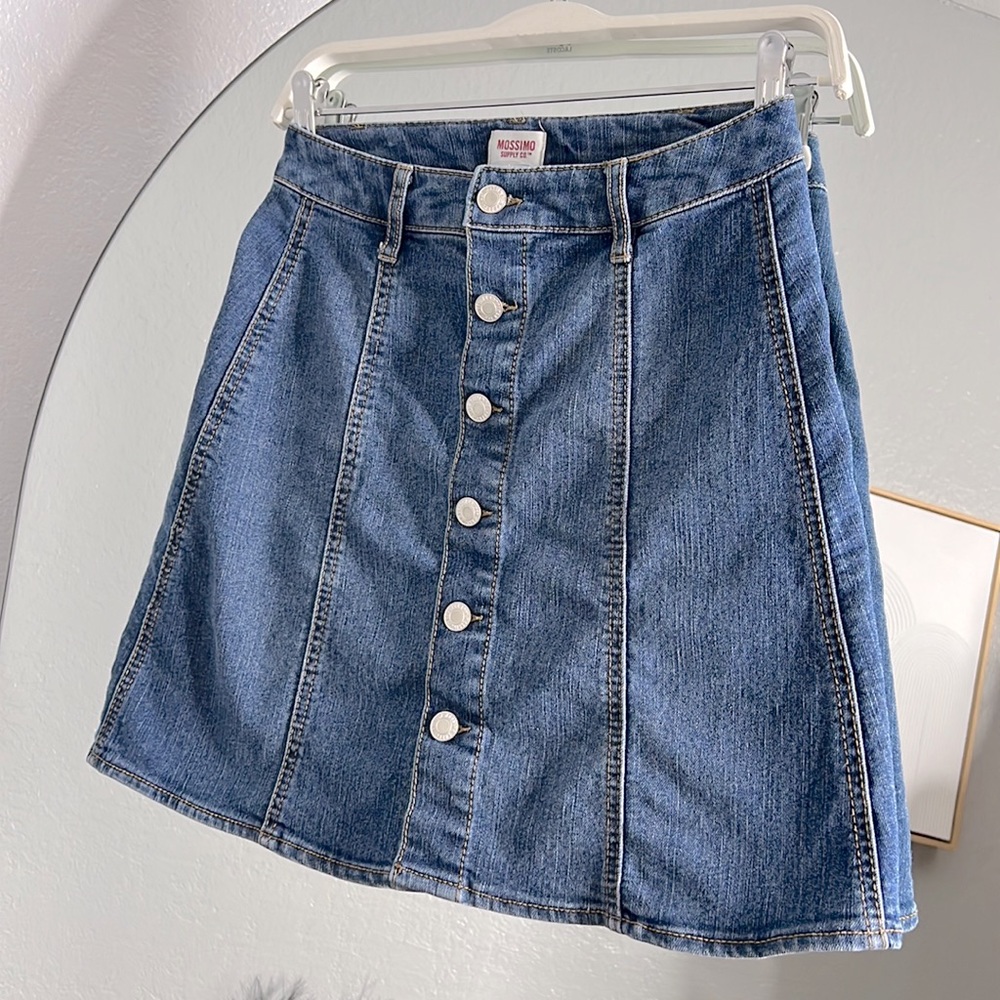 Mossimo Button Front Denim Mini Skirt
